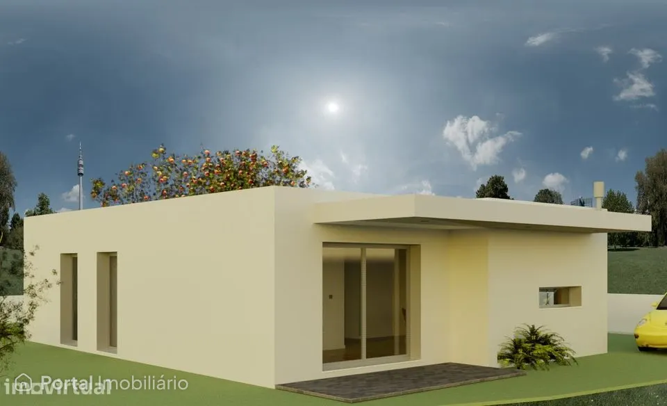 Moradia T2 Isolada Nova com Lote de 394 m² em Monte Redondo