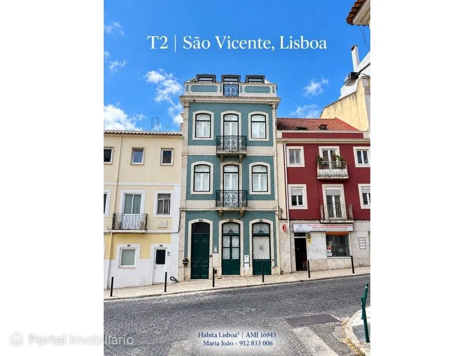 T2 com terraço de 20 m² e varanda em São Vicente, Lisboa