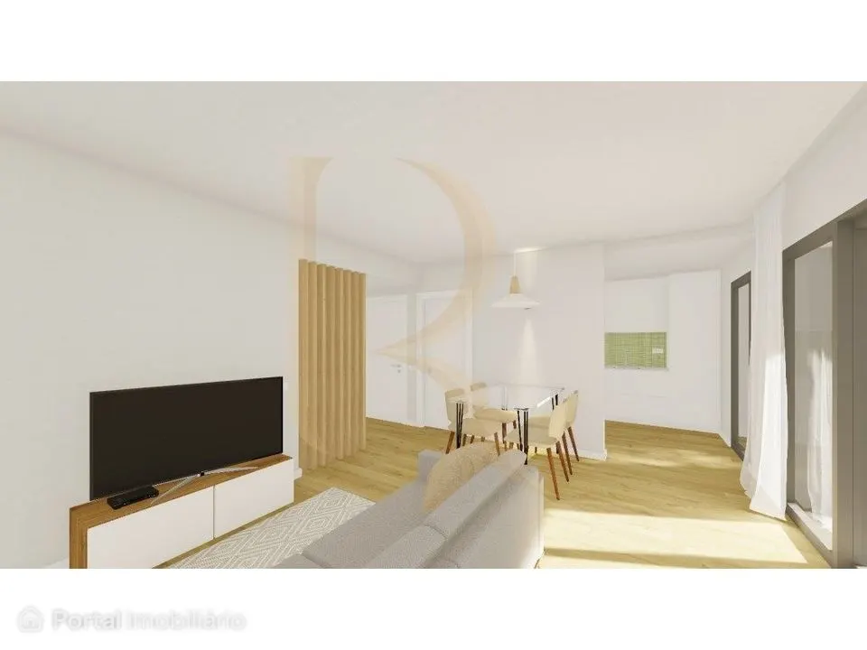 Apartamento novo T2+1 com varanda e sótão na Quinta do Conde