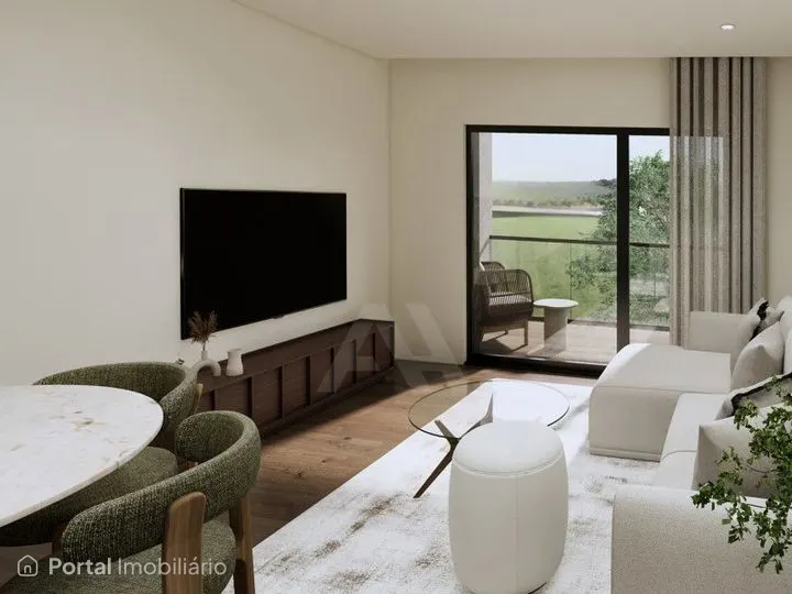 Apartamento T1 novo em condomínio fechado com garagem e varanda em ...