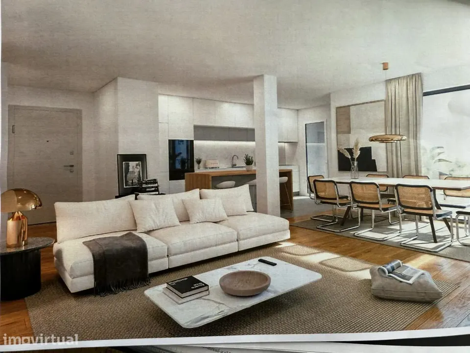 Apartamento T3 novo com garagem, varanda e ar condicionado