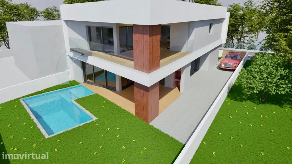 Terreno urbano de 346m² em Alhandra com projeto pronto a construir