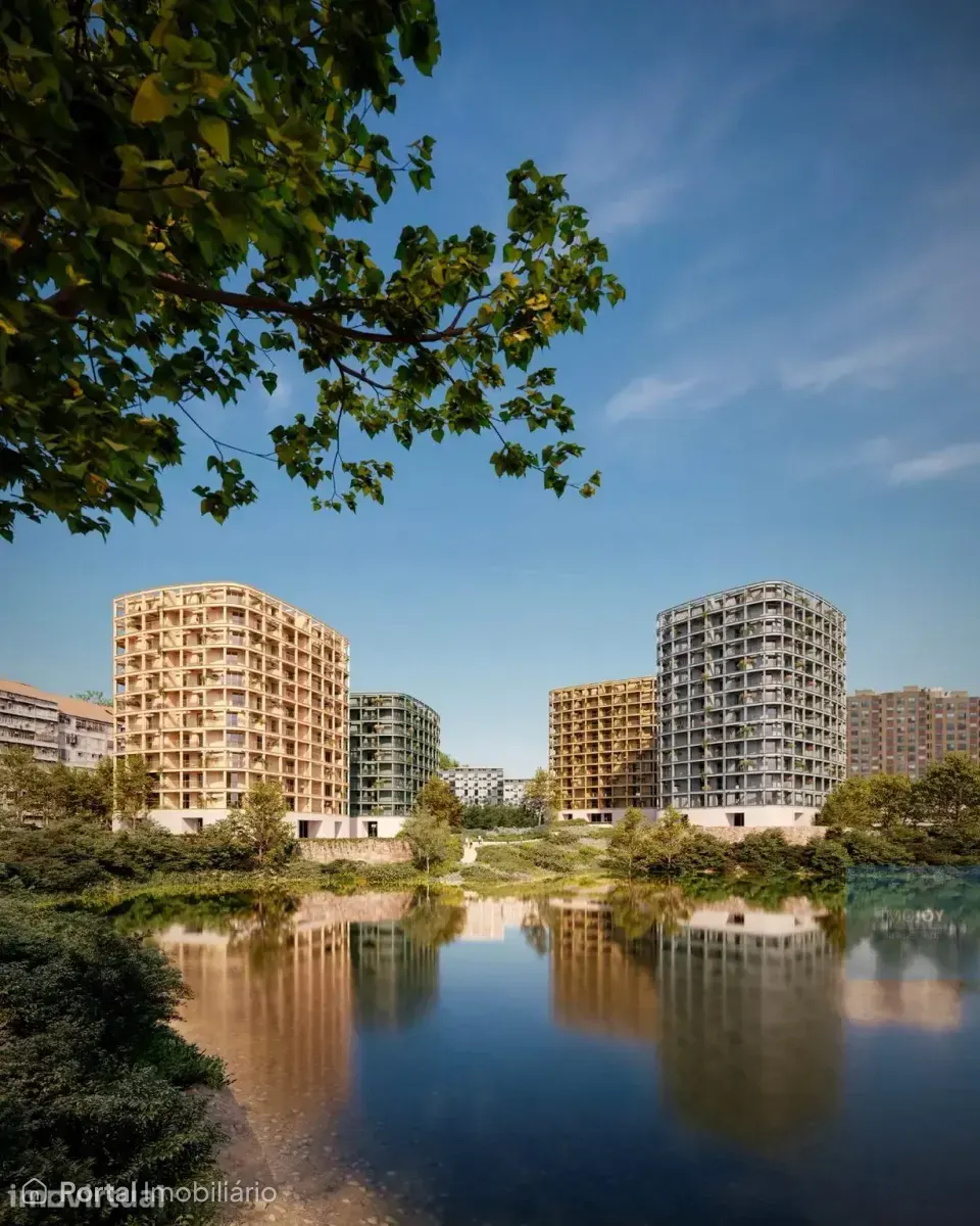 T1 Smart com Varanda e Vista para o Lago – Lake Towers, Arca d'Água