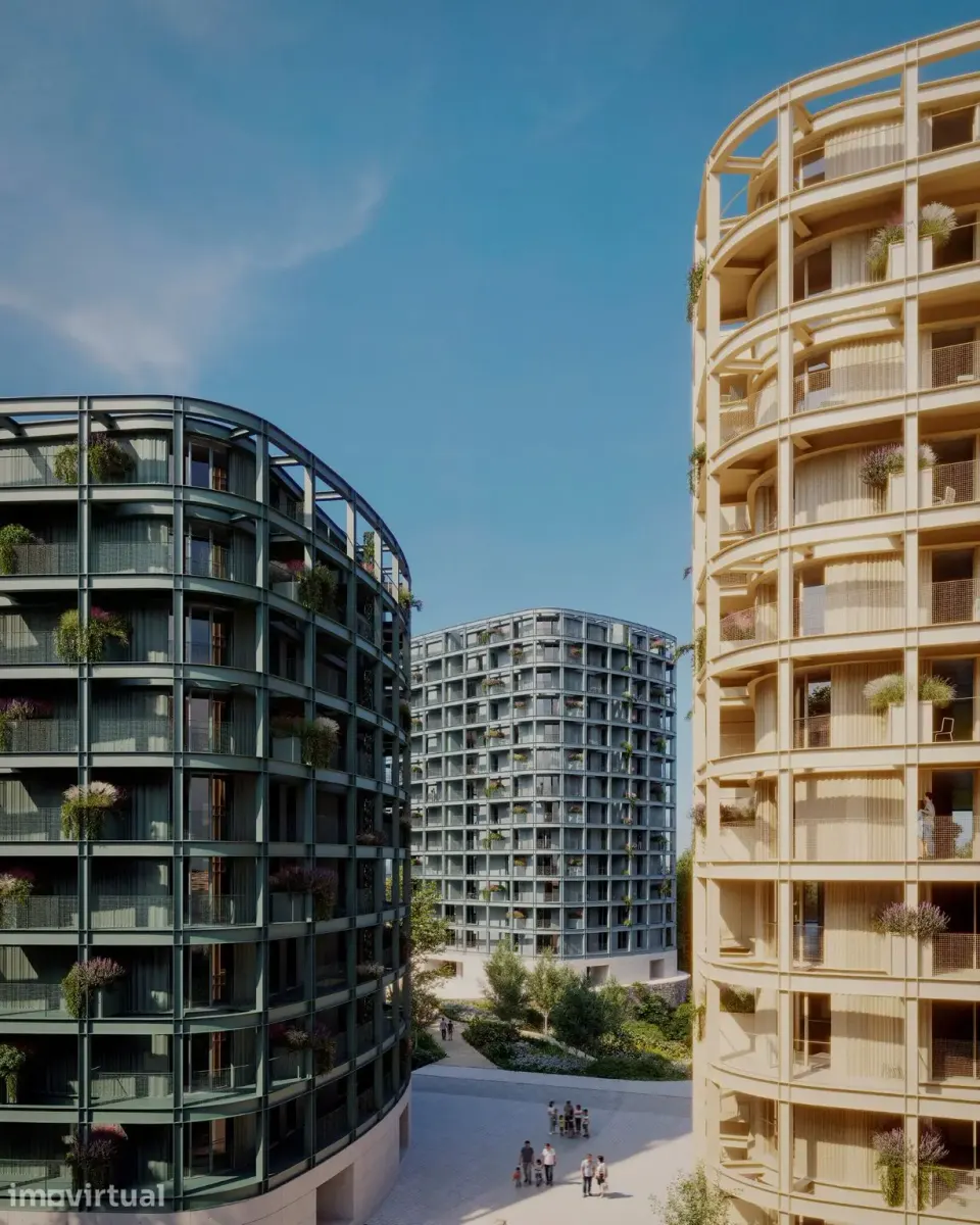 T1 Smart com Varanda e Vista para o Lago – Lake Towers, Arca d'Água