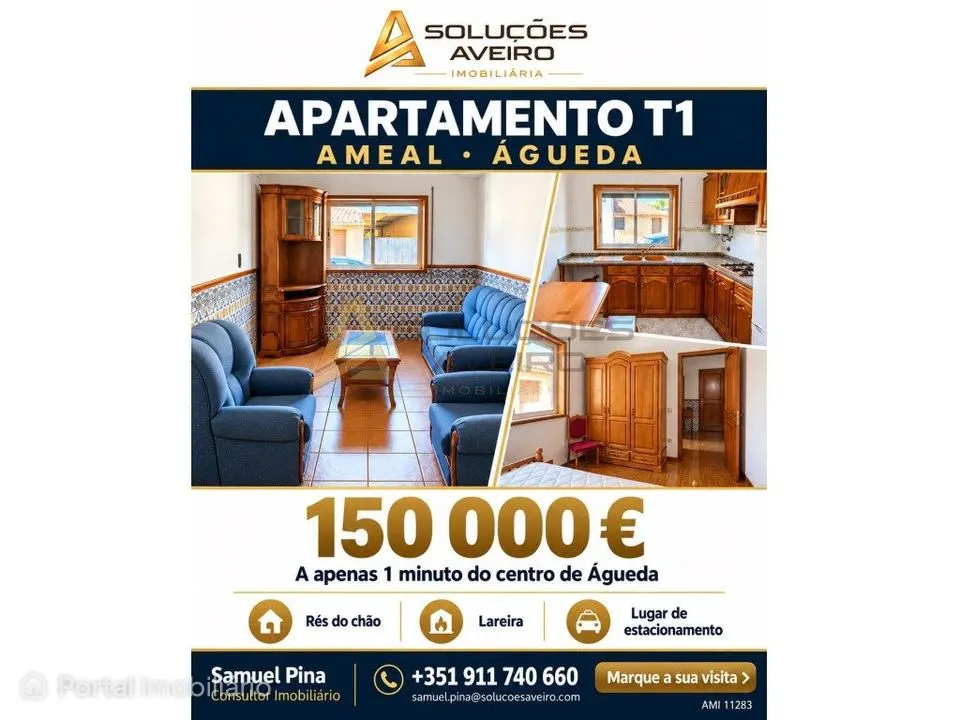 APARTAMENTO T1 NO AMEAL - 1 minuto do centro de Águeda!