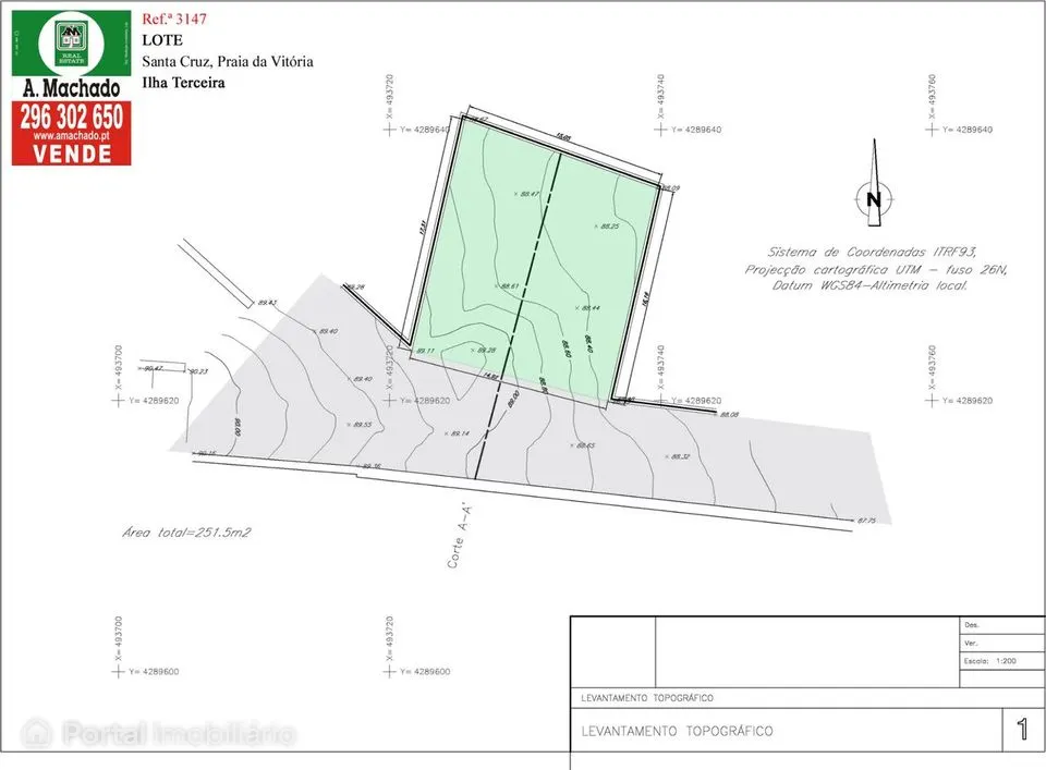 Land for sale in Praia da Vitória (Santa Cruz)