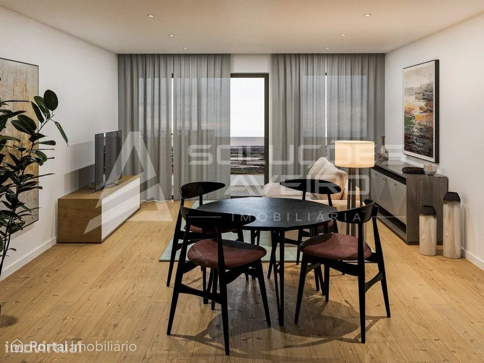Apartamento T1 novo com excelentes acabamentos e vista Ria