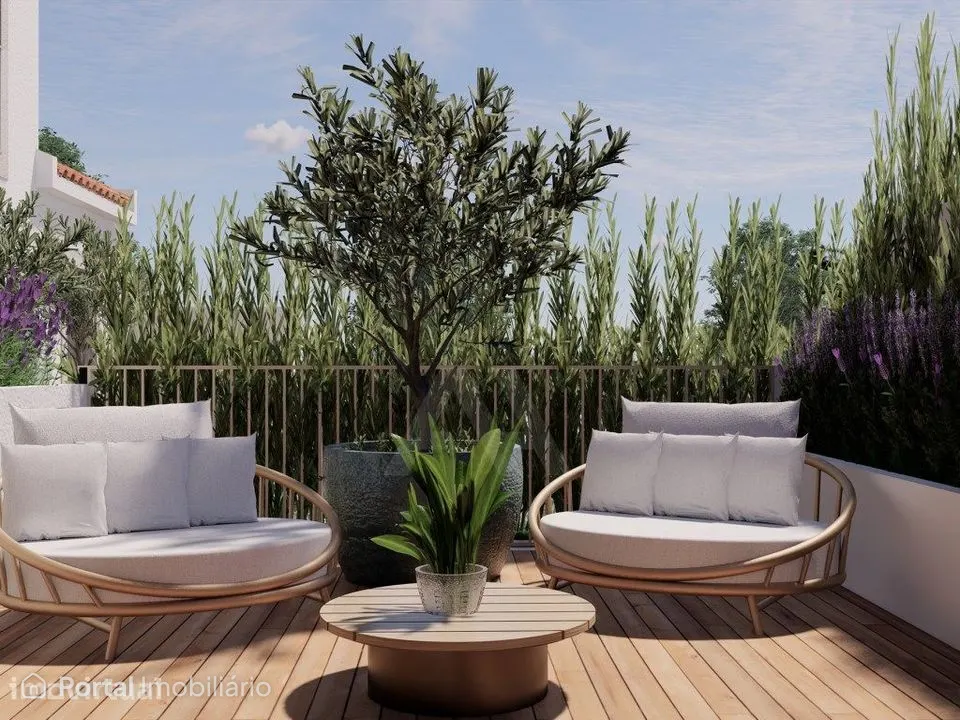 Apartamento T2 com terraço e garagem em Alcoitão