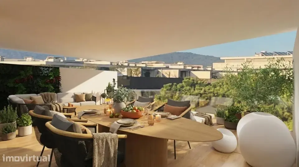 Apartamento T2 Duplex com Piscina e Jardim, praia de Cabedelo.V.Castel