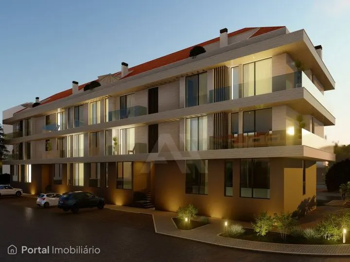 Apartamento T2 novo com garagem e terraço em Atouguia da Baleia.