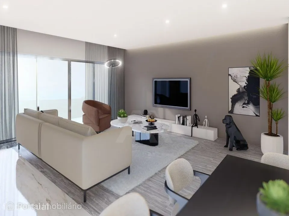 Apartamento T2 novo com garagem e terraço em Atouguia da Baleia.