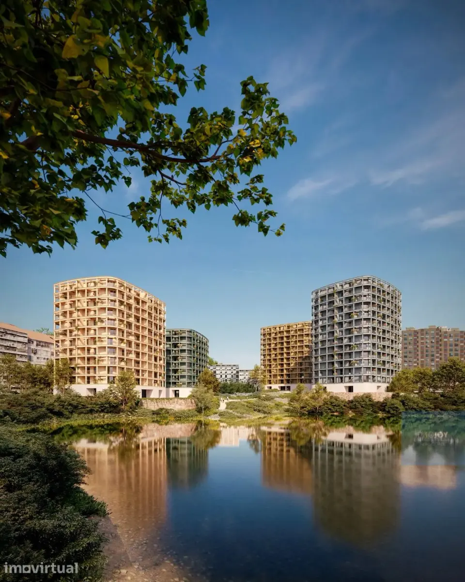 T1 Smart com Varanda e Vista para o Lago – Lake Towers, Arca d'Água
