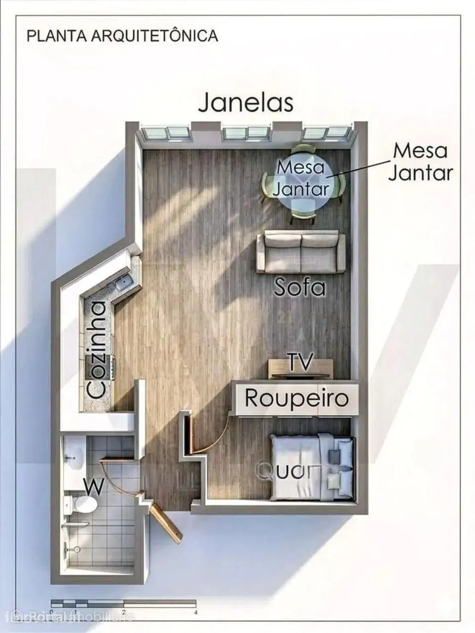Apartamento T0+1 em Renovação em Paço de Arcos-Oeiras