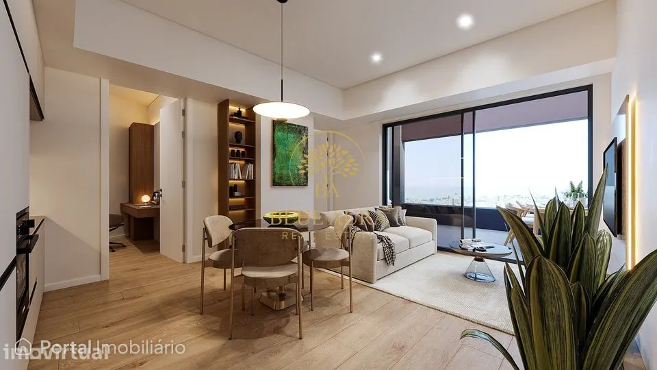 Apartamento T1+1 com Terraço e Garagem em Condomínio Privado