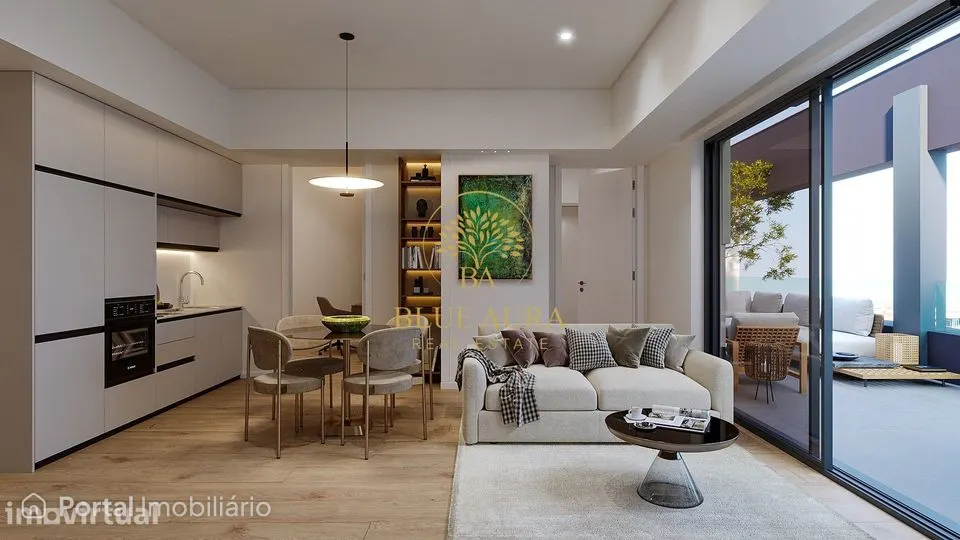 Apartamento T1+1 com Terraço e Garagem em Condomínio Privado