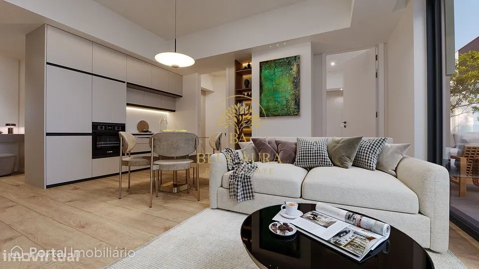 Apartamento T1+1 com Terraço e Garagem em Condomínio Privado