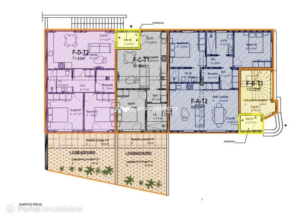 Prédio com 5 apartamentos T1, 2 apartamentos T2 e 1 apartamentoT3,...